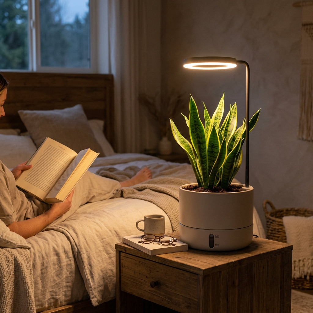 The Kettlelark™ Circadian Bedside Planter Ambient Light